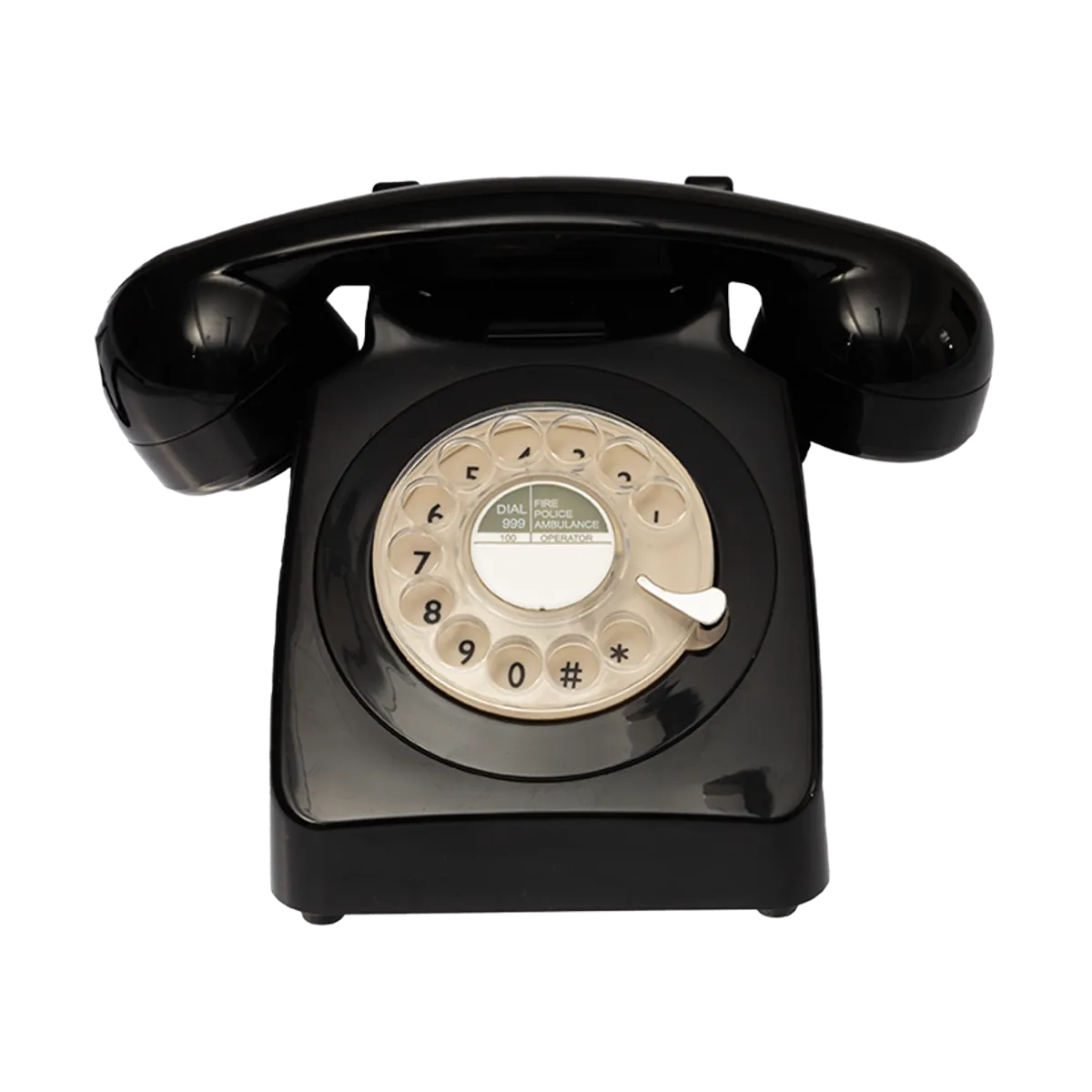 Noir audio guestbook phone, front on